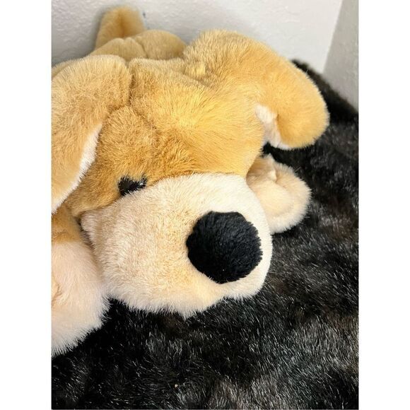 FAO SCHWARZ DOG TAN PUPPY LARGE STUFFED ANIMAL PLUSH Puppet - Picture 2 of 5